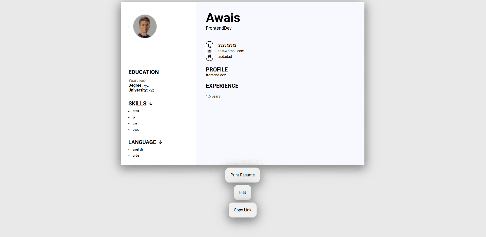 Resume Builder